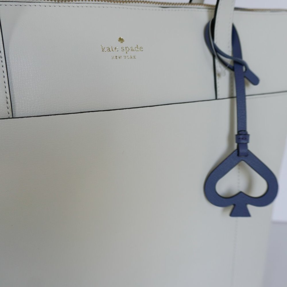 Kate Spade Patrice Large Leather Tote Optic White - Picture 12 of 12